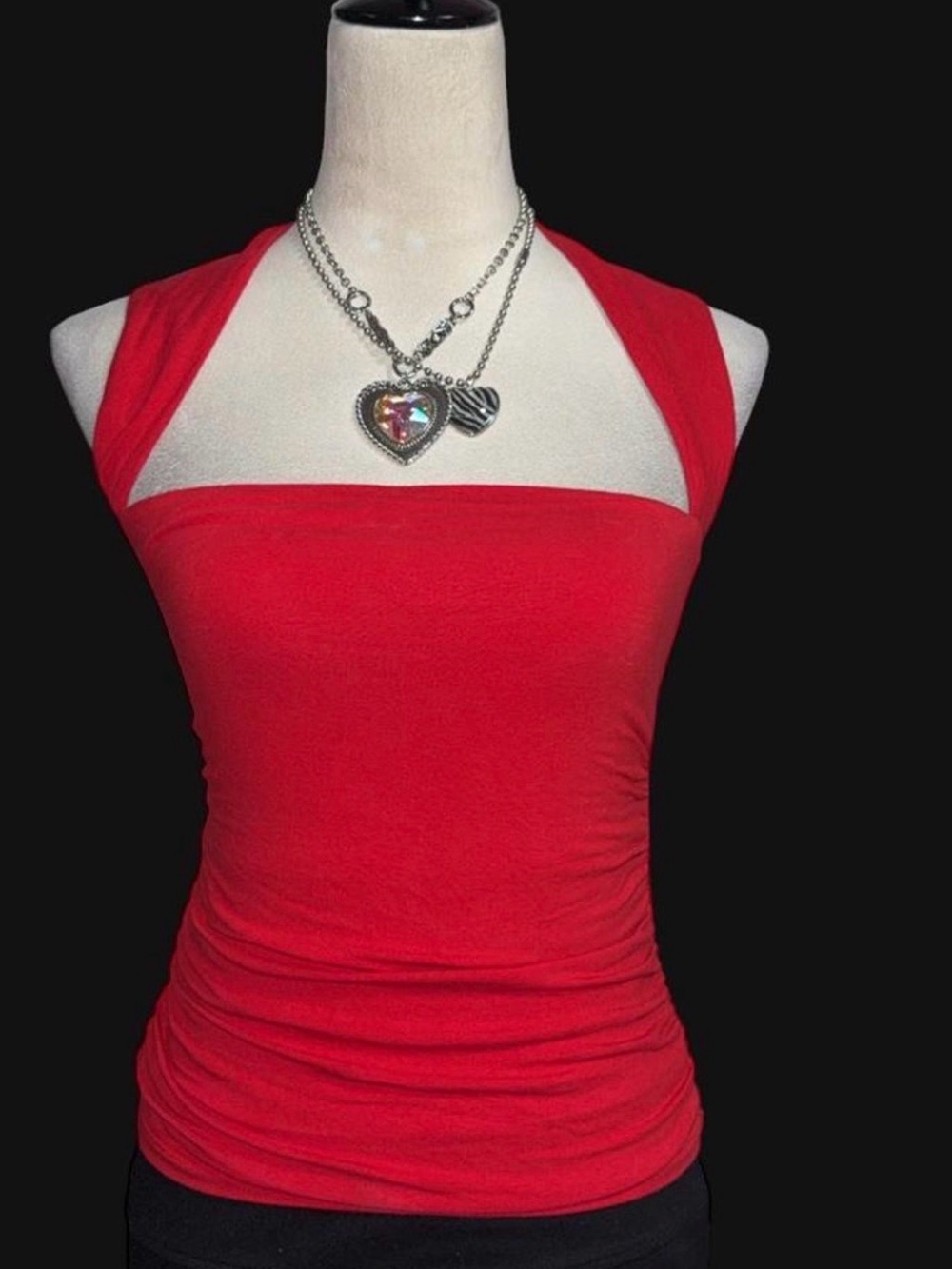 Abercrombie & Fitch Red Halter Tank Top